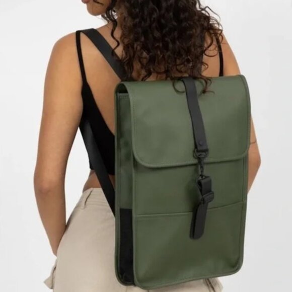 Rains Handbags - Rains Waterproof Backpack Unisex Evergreen 12200